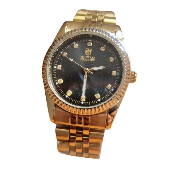 Montres Presitge X Invicta Men's Watch 38mm Gold Black Face MPW-0270 - Picture 1 of 8